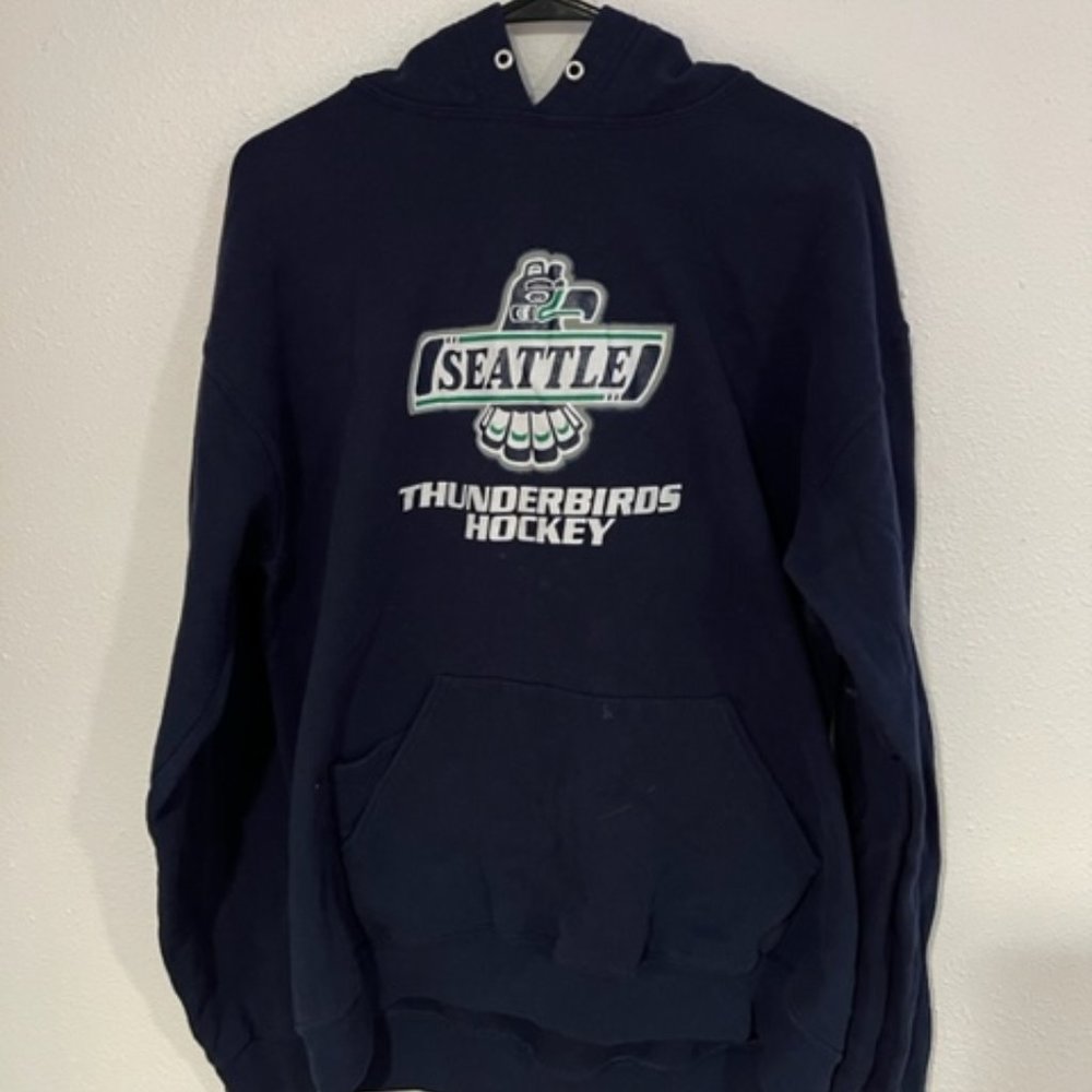thunderbirds hockey hoodie in dark blue